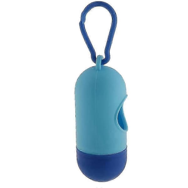2x Bærbar boks til bleposer, dispenserholder, blå
