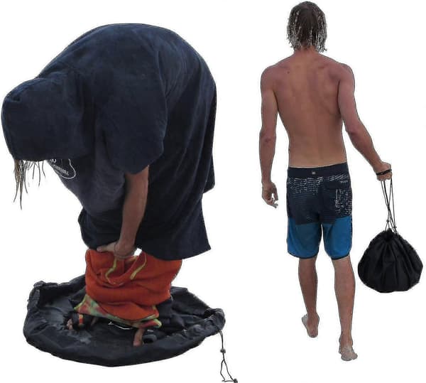 Surf Våtdrakt Skiftematte Vanntett Strand Tørrpose Klær Oppbevaringspose For Surfere Tw