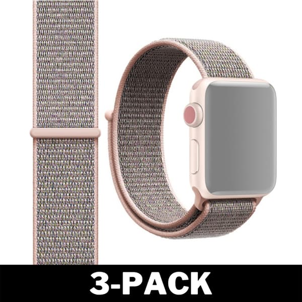 Apple Watch 38 mm / 40 mm nylonranneke, ruusu 32 2-Pack