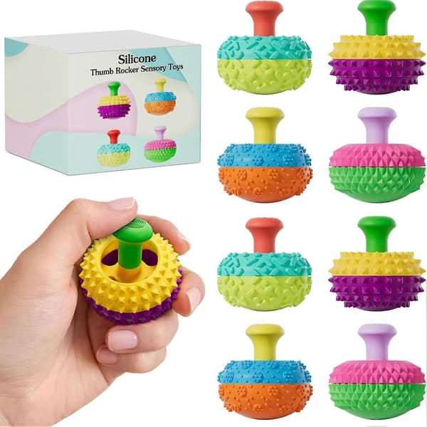 Macaron Color Rocker – Tryk Ælt Flick – til ADHD & Stress – Fleksibel & Holdbar 6pcs