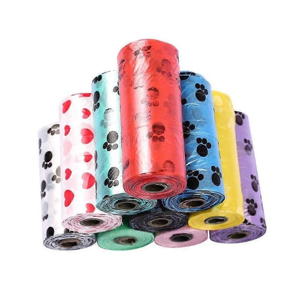 1 rulle kæledyrsaffaldsposer N2W8 en-storlek Multicolor