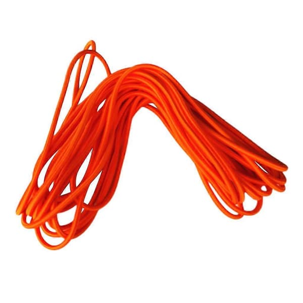 6 mm diameter orange polyesterbelagt gummi UV elastisk stødsnor reb - 10m