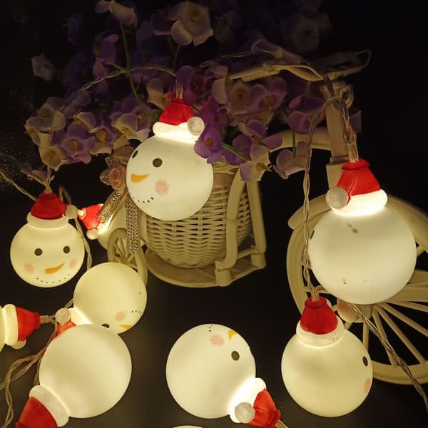 Snögubbe ljusslinga LED julgran ljusslinga 6m 40 LED