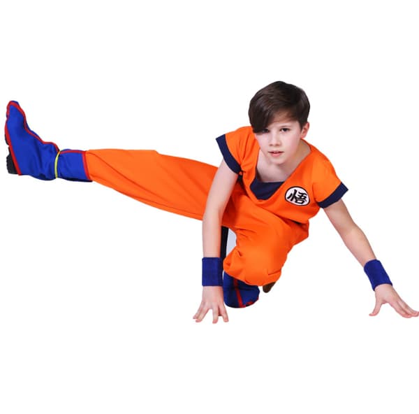 Børne Son Goku Cosplay Kostume Karnevalsdragt til drenge