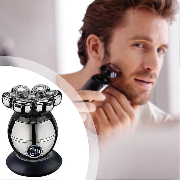 Multifunktionel skægtrimmer til skaldede mænd - USB-genopladelig, præcisionsbarbering til ansigt, hoved og krop, perfekt til den daglige plejerutine Bundle