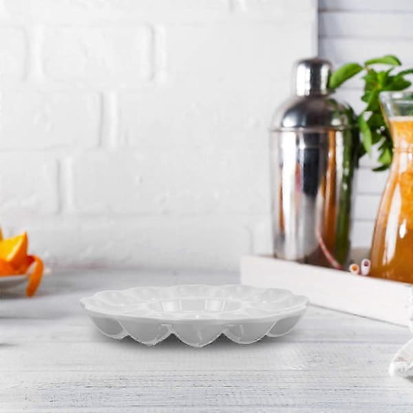 Keramisk fat för fyllda ägg för catering och servering