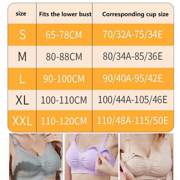 Ventetøj front åben spænde plus size amme-bh - Lilla XL