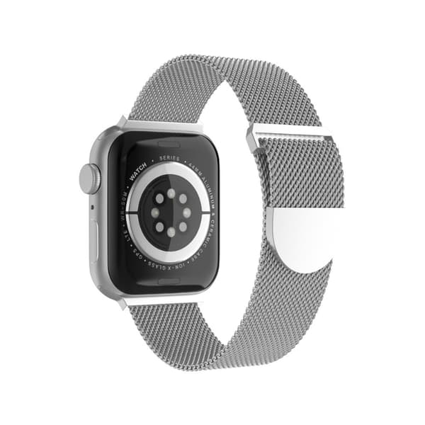 Apple Watch 42 / 44 mm Milanese Loop Metal Armbånd Sølv 32 2-Pack