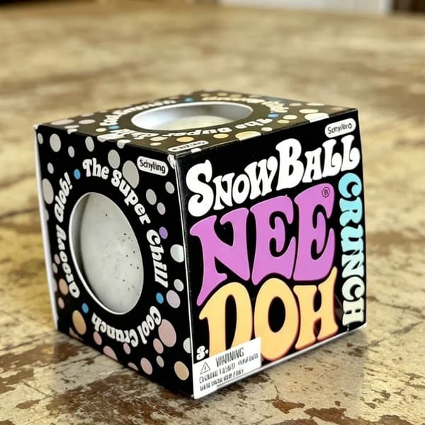 NeeDoh Snow Ball Crunch - A stress-relieving snowball squeezing toy.