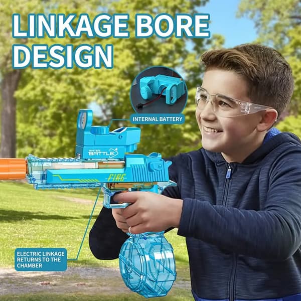 Electric Water Gun with LED Light Blå 580