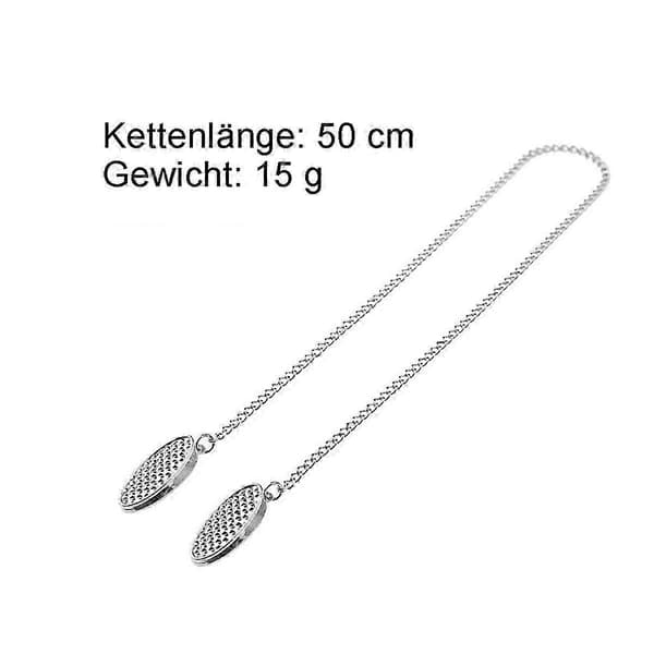 Serviettkjede i rustfritt stål med klips, 4-delt sett for borddekor