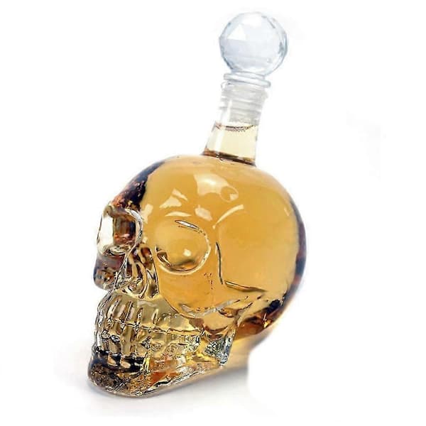 1000 ml karaffel krystal kraniehoved glas vodka whisky