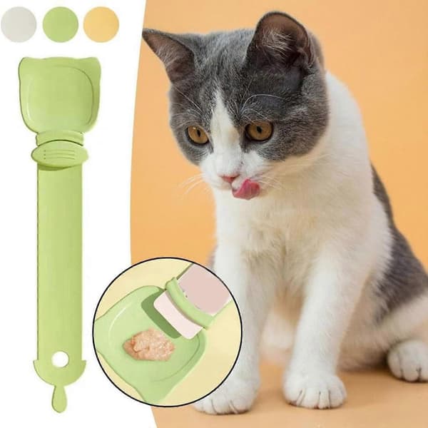 Kattegodbidsske til hund og kat, vådfoder-foderske, kæledyrssnack-presseske, madopbevaringsske, kæledyrsfoderudstyr, 3-pak 3-pack