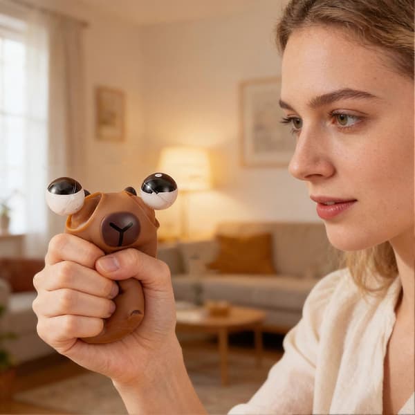 Sprettende øyne Capybara klemmeleke - med angstlindring - for barn 1st