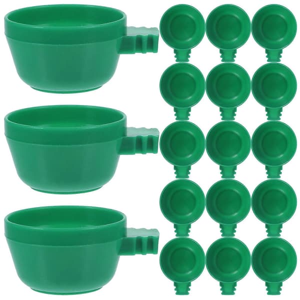 25 stk. Fuglefoderautomat Vanddispenser Multifunktionel hængeskål til papegøjer, nymfeparakitter, duer og mere – Design der gør fodring let 4.00X4.00X2.50CM Green