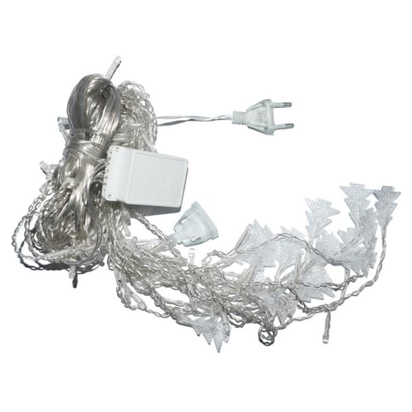 LED Christmas Tree String Lights, Wavy Lighting, Christmas Decorations, New Year Decoration White -3.5M
