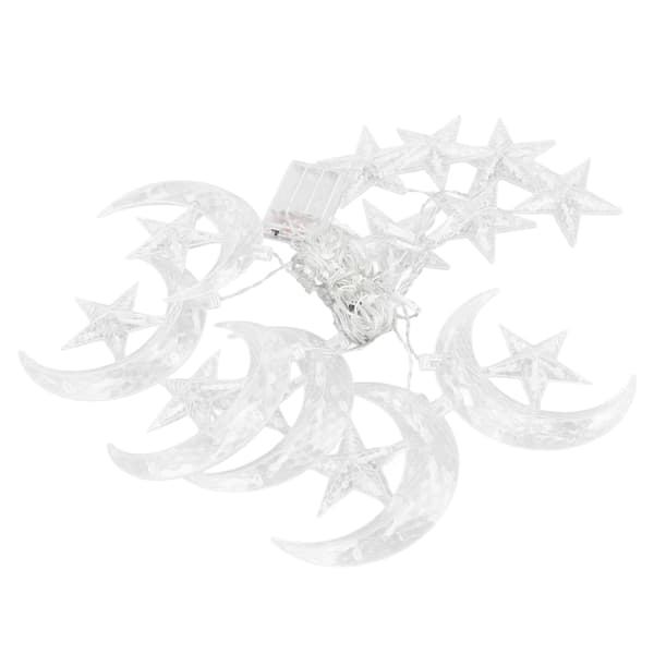 Star Moon 126 LED 3.3 Yard Decorative String Lights for Ramadan Wedding Home Patio Window Garden