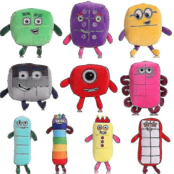 Numberblocks Plysjdukke Digital Byggeklods Legetøj 9