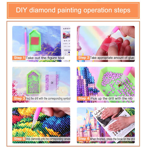 5D Diamantmaling Blomster til Voksne, Diamantkunst Kostumeflode