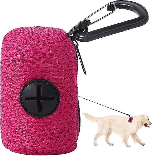 Bærbar håndfri hundepose-dispenser