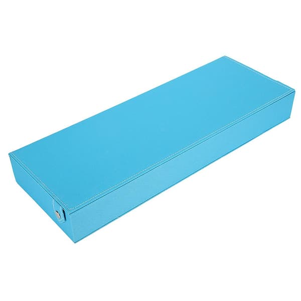 8-gitter Multi Solbrille Etui Organizer Briller Brille Display Etui Opbevaringsboks Blå