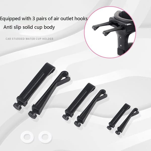 Bling Bilkoppholder Luftventil Universal Flaskeholder Justerbar Oppbevaringsbeholder