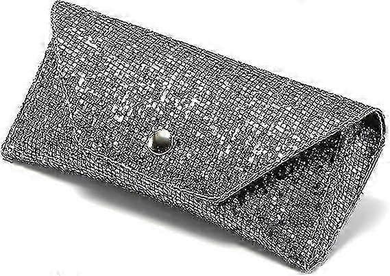 Retro solbrilleetui bærbart unisex solbrille glitteretui beskyttende pailletbrilleetui