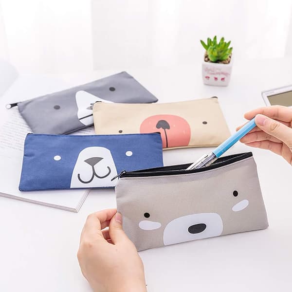 Pennfodral för skolan, 4-pack pennfodral för barn, pennfodral S