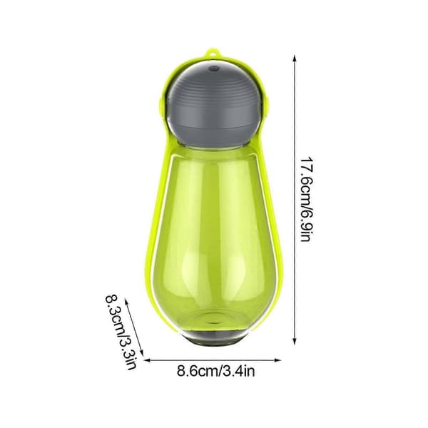 Bærbar vandflaske til kæledyr, foldbar rejseflaske til hund, 380 ml
