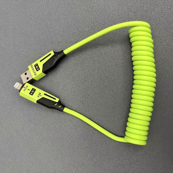 65W-kaapeli supernopea lataus 4-in-1 sinkkiseos USB-C iPhone 17Pro USB Type C -kaapeli Xiaomi Samsung PD 1,5M datakaapeli vihreä