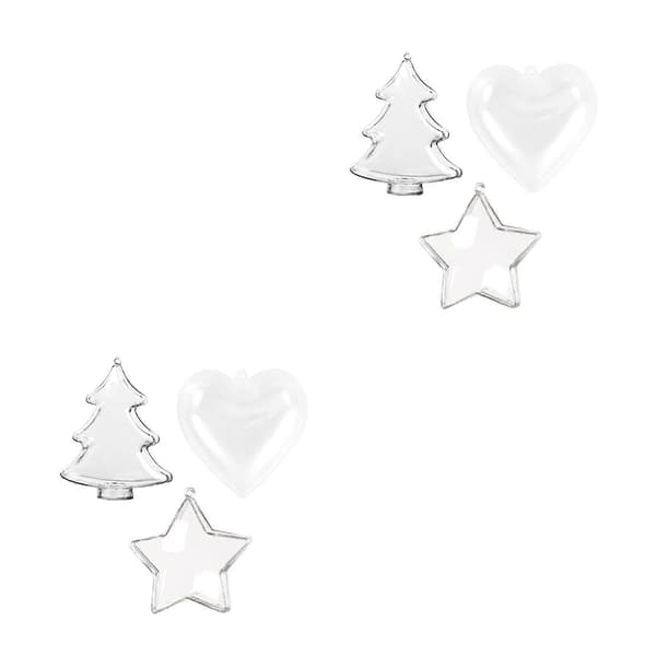 Juletræsvedhæng julepynt til dekoration 6 stk. sæt