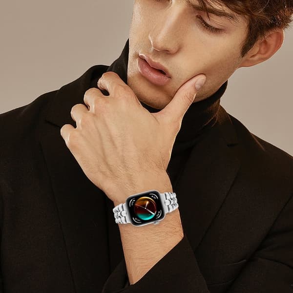 Huawei Watch Fit 3 Klockarmband Fishbone Design Armband - Silver Silvergrå silver