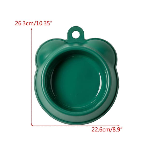 Stor foder- og vandskål til hunde med stor kapacitet til små, mellemstore og store hunde, malakitgrøn Malachite green