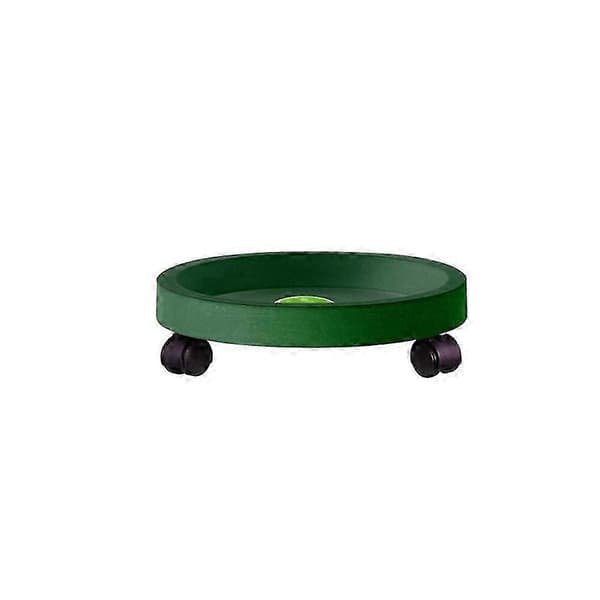 Stor växtvagn med hjul - Grön rund bricka 35cm - Bra