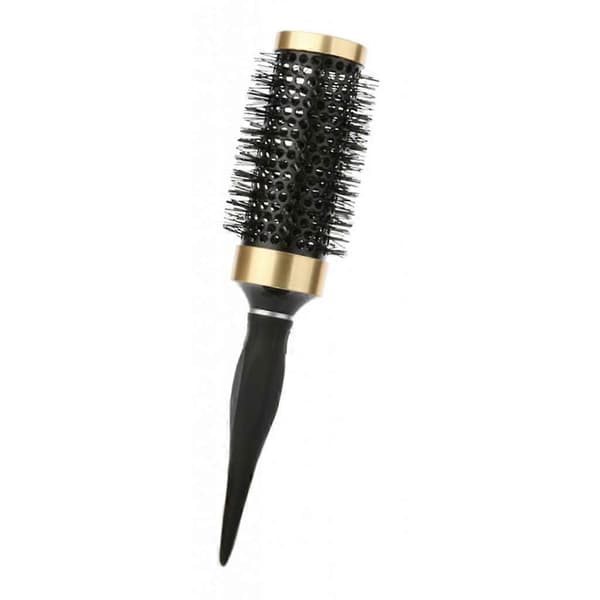 Rund hårbørste til styling, krølning og føntørring, mørkebrun Black+Golden 4.5cm