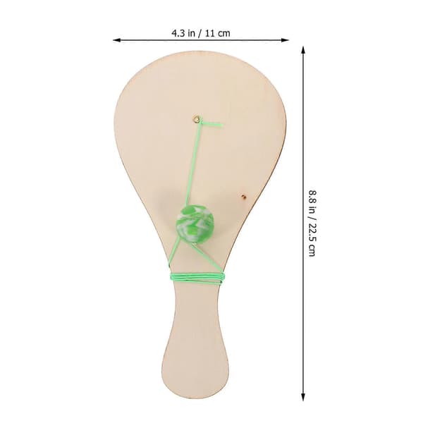 Gør-det-selv træ-paddleball til børns koordination 6 stk. paddleball-legetøj