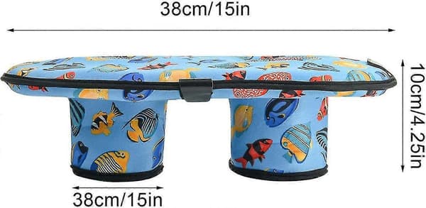 Poolflydere, 2-hullers neopren pool drikkeholder, flydende pool kopholderbakke - 2-hullers pool drikkeflydere
