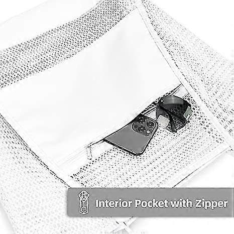 Mesh Tote Bag, Stor, Hvit