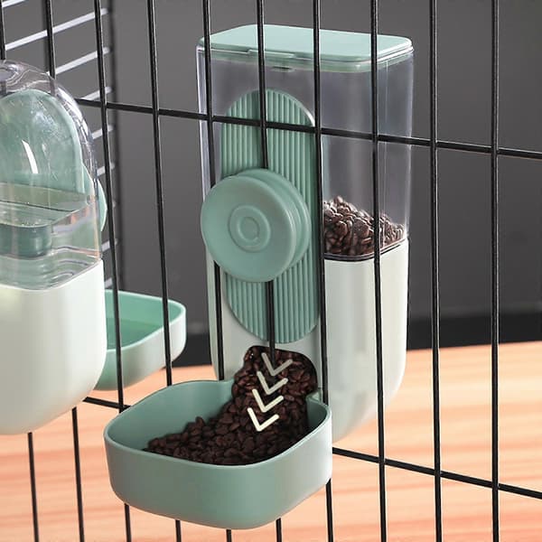 Kæledyrsfoder- og vandautomat Selvdispenserende tyngdekraftsfodring Automatiske foderautomater 850ml foder 800ml vand Hundekatte madskål GN2