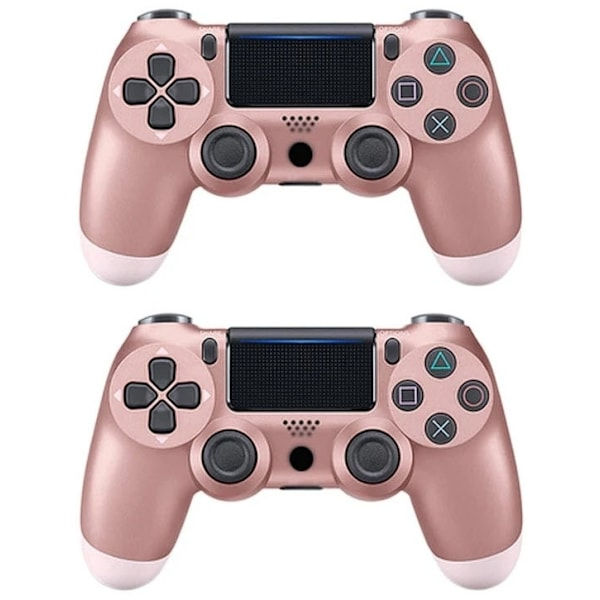 2-pakning PS4-kontroller DoubleShock trådløs for Playstation 4 Rosa