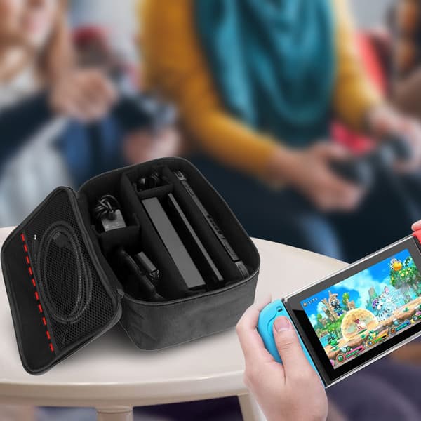 Carrying Case Compatible with Nintendo Switch, Shockproof Protective Hard Travel Case Bag Fits for Nintendo Switch Console