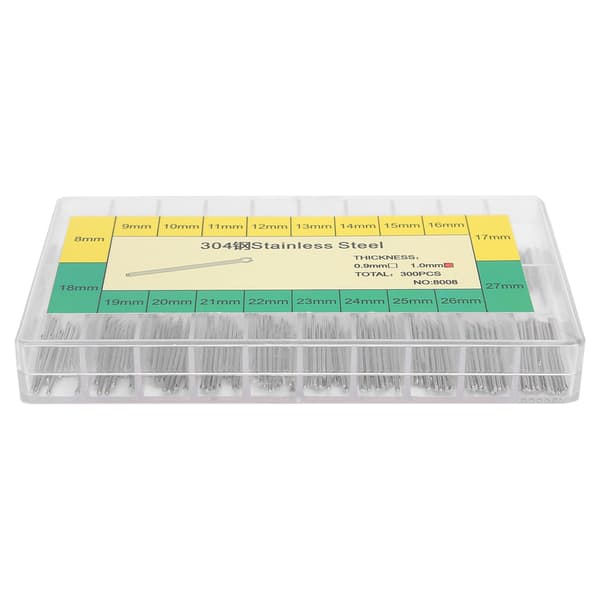1 mm Armbåndsurremstift Split Stift Rustfrit Stål Urdele Sortiment 8‑27 mm 0.1