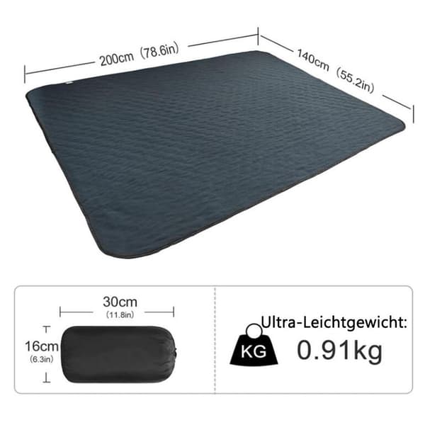 Vedenpitävä piknikviltti ulkokäyttöön 140 cm x 200 cm Nopea