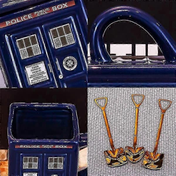 Keramisk tekanna för tidsresefant, Tardis-stil