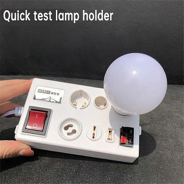 Multi-Interface Test Lampeholder 12 Port LED-Pære Tester Alsidig LED LCD-Tester til E27 B22 E14 Bu