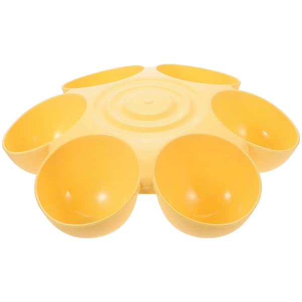 Foderplade til katte i plast, foderautomat til flere katte, godbidsdispenser til hundeejere, 1 sæt 36.00X36.00X9.00CM Gul