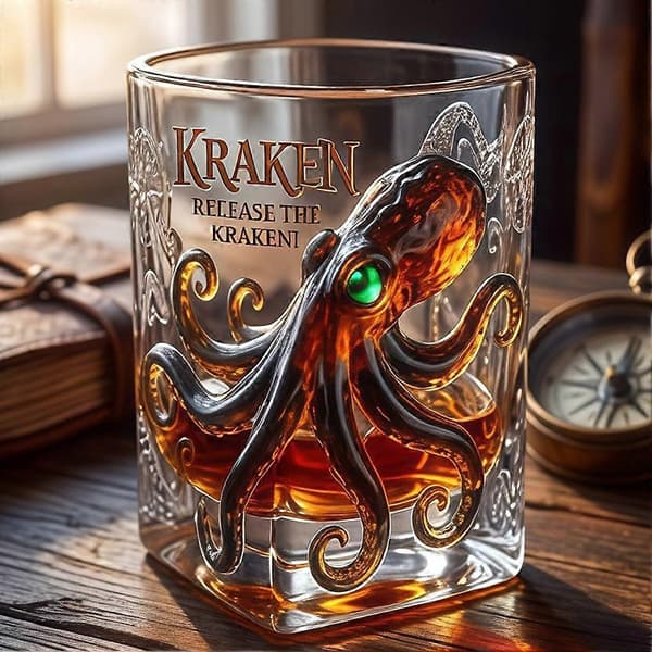 The Kraken Black Spiced Rum Octopus Whiskyglass