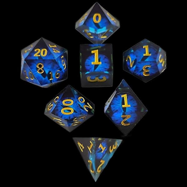 Harpiks Drageøye Terninger Cthulhu Løpegruppe Brettspill DND Drage Dungeon Blue