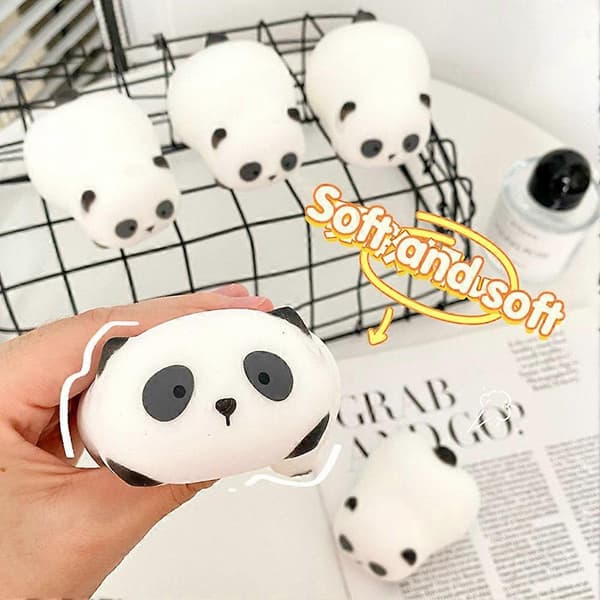 Panda klemmelegetøj stresslindring blød TPR sensorisk fidget til børn og voksne 1 set A