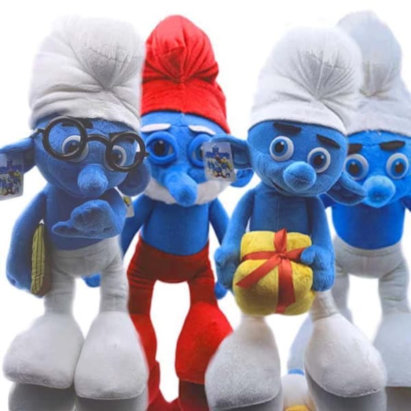 Smurf Plyschleksak Barndocka 55cm Smurf